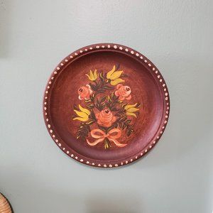 Painted wood wall hanging